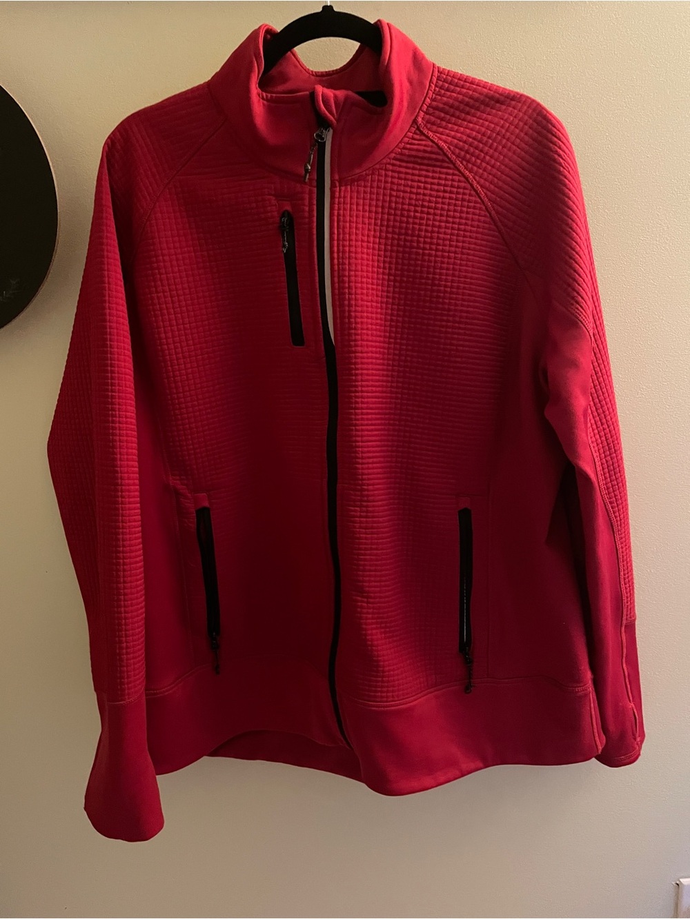 New Elevate Women's Red Utility Jacket with Zip Pockets